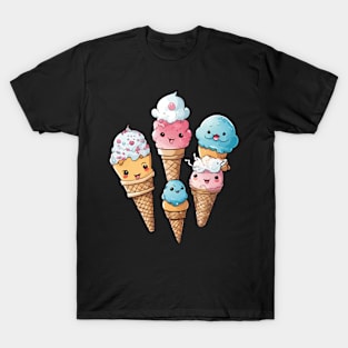 Kawaii Ice Cream Cone T-Shirt